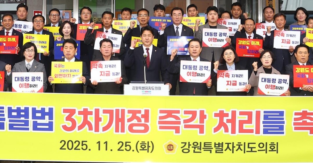 강원도의회, 강원특별법 3차 개정안 ...