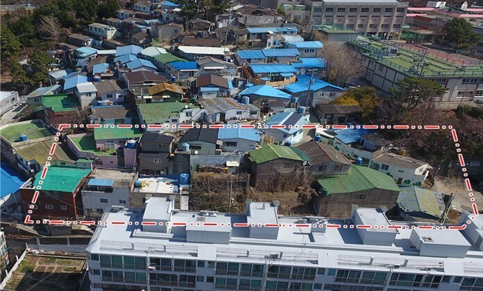 부산 남구 오래된 무허가 주택지, 해...