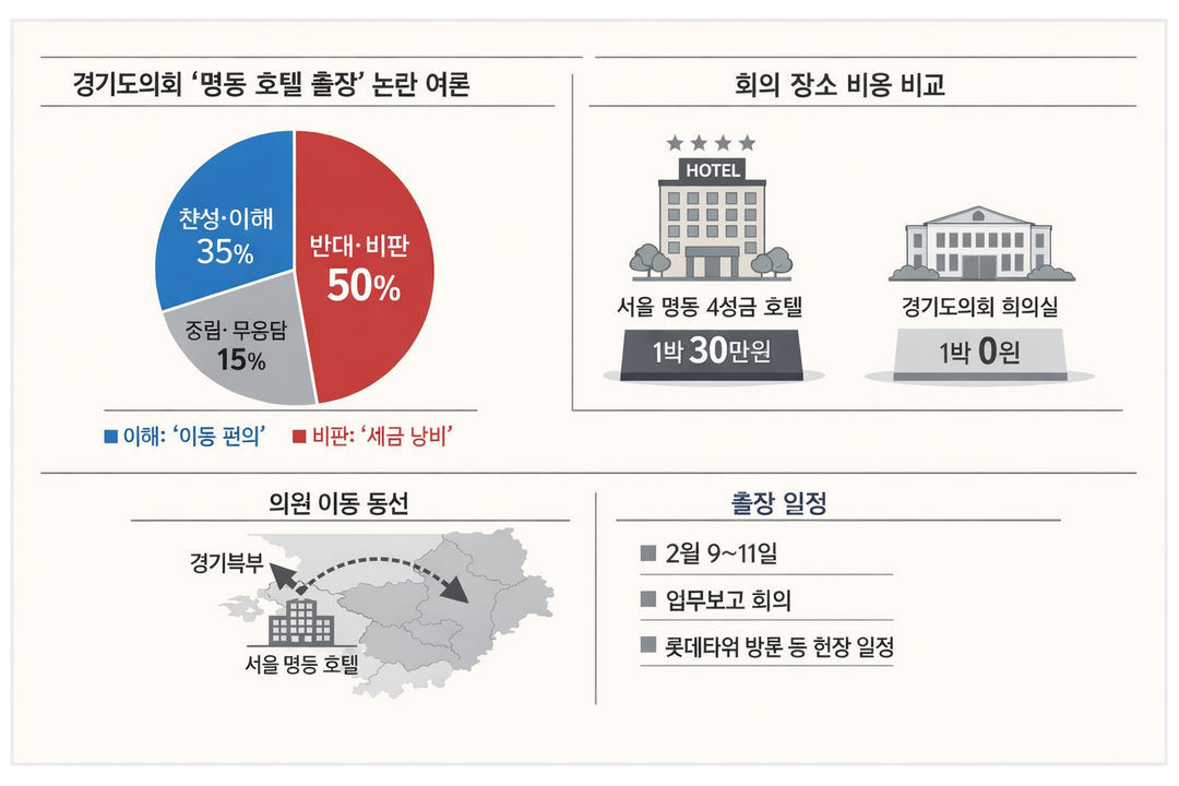 [기획] “30만 원짜리 서울 호텔서 업무보고?”…경기도의회 출장 논란, 그 속사정