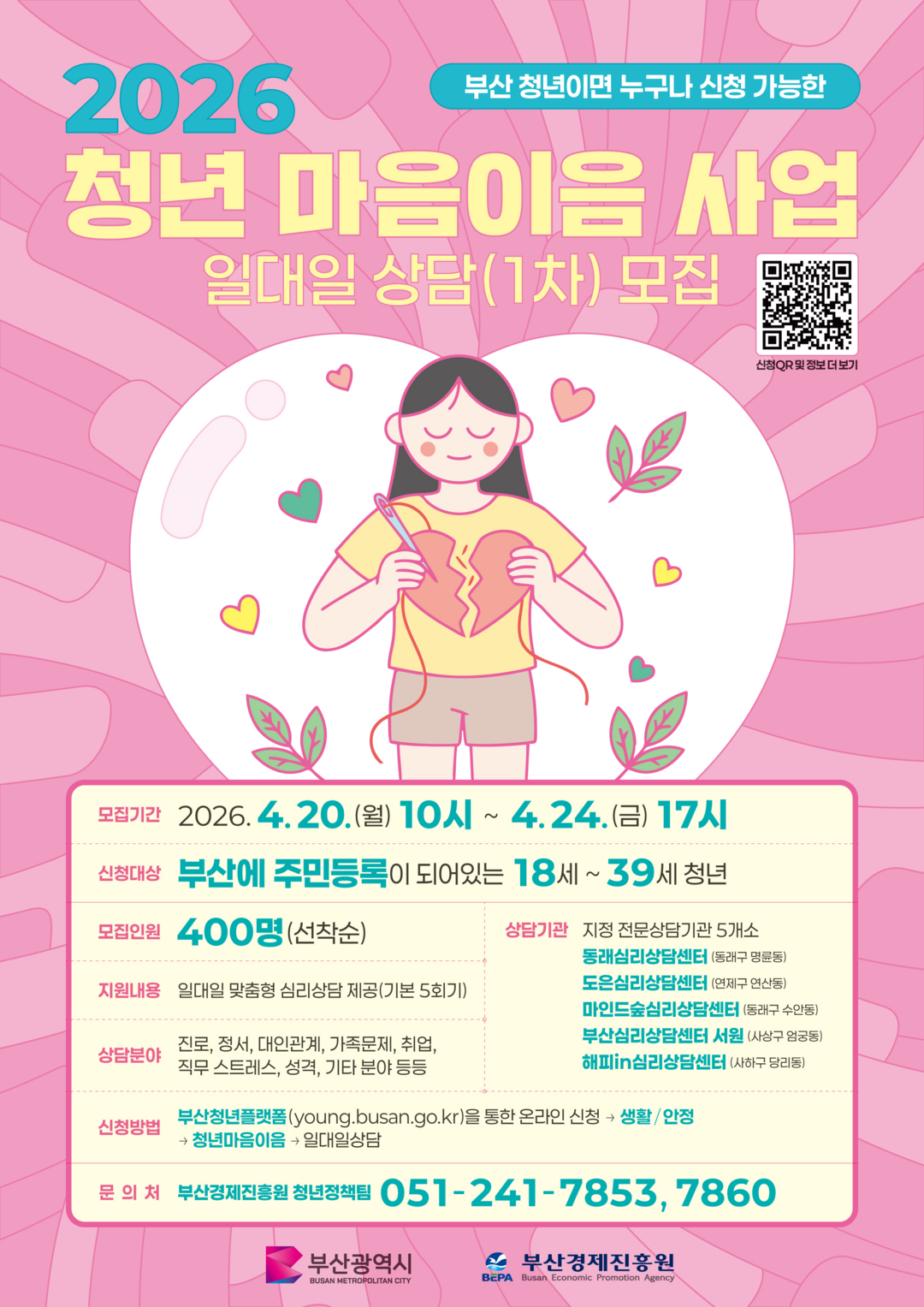 부산시, ‘청년 마음이음’ 참여자 모...