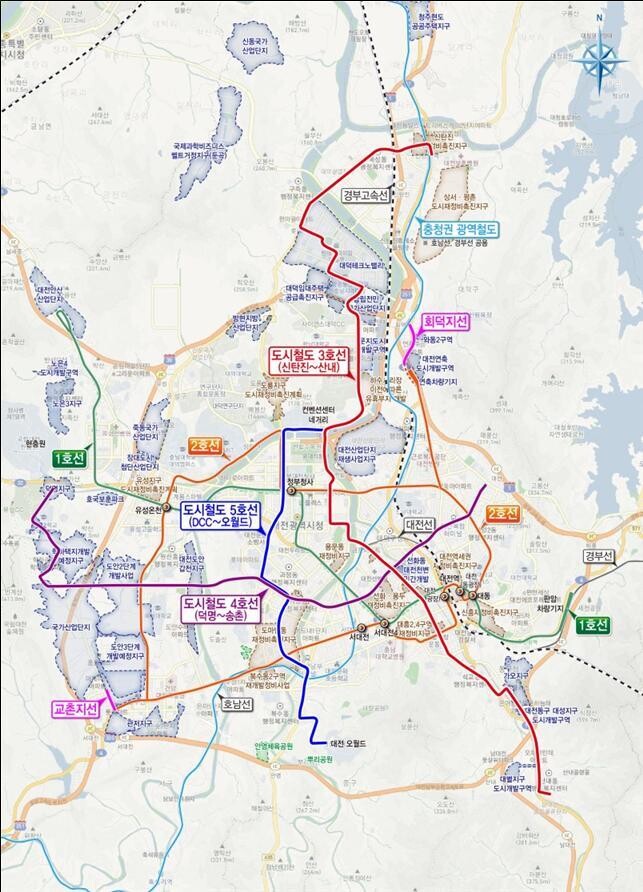 대전시, 도시철도 3·4·5호선·2호...