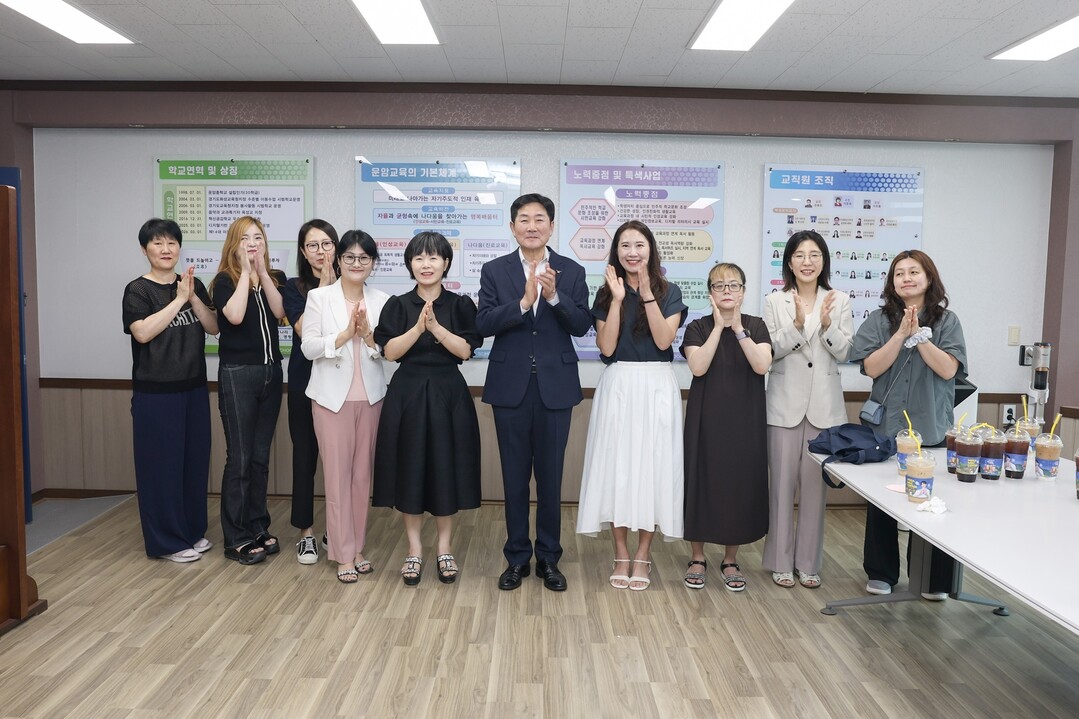 조용호 오산시장, 운암중 체육관 신축...
